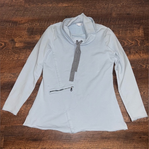 Neon Buddha Pull Over Long Sleeve Top Zipper Pocket Size XS Stretchy - Picture 2 of 5